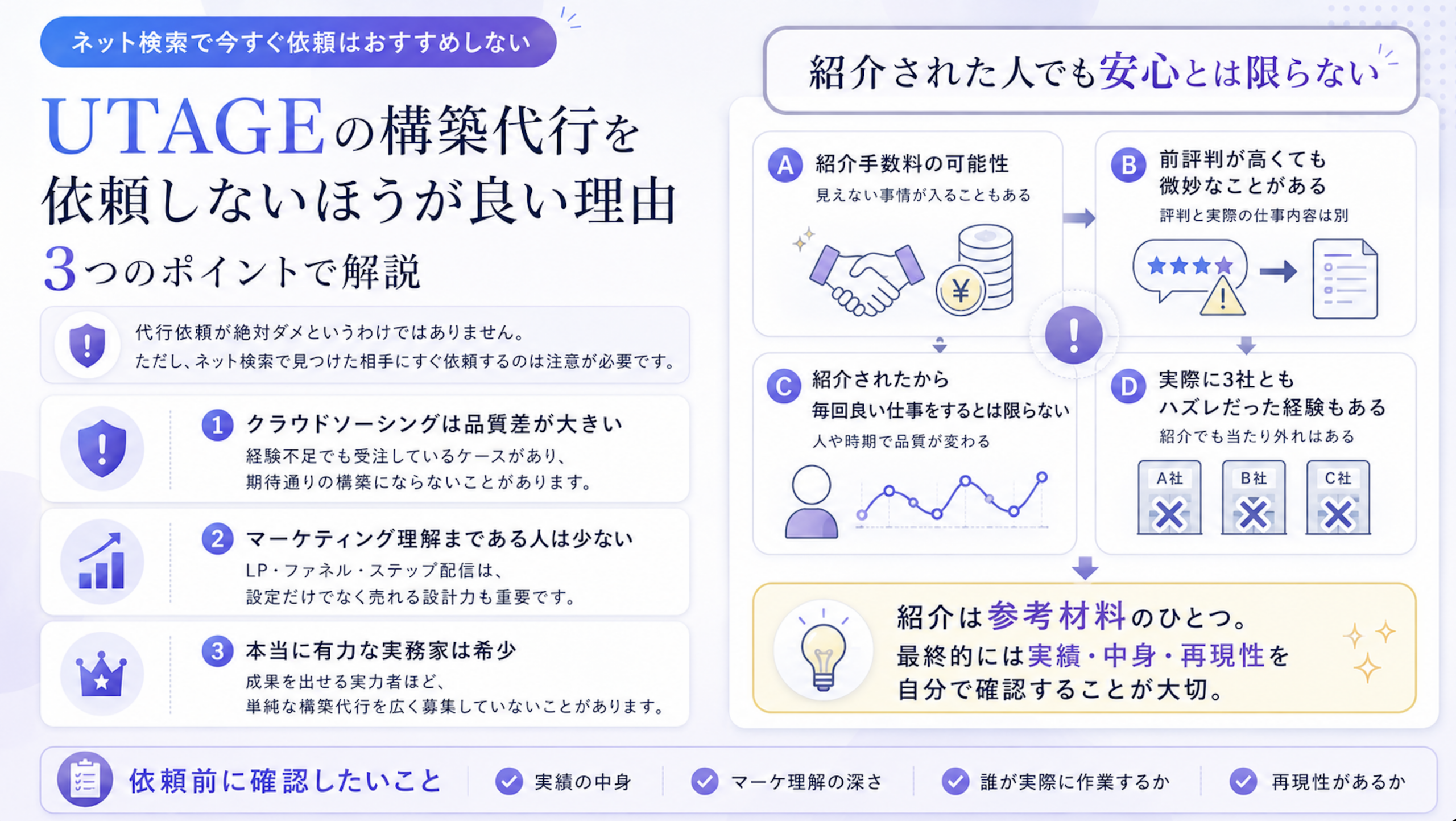 UTAGEの構築代行の依頼は絶対やめとけ